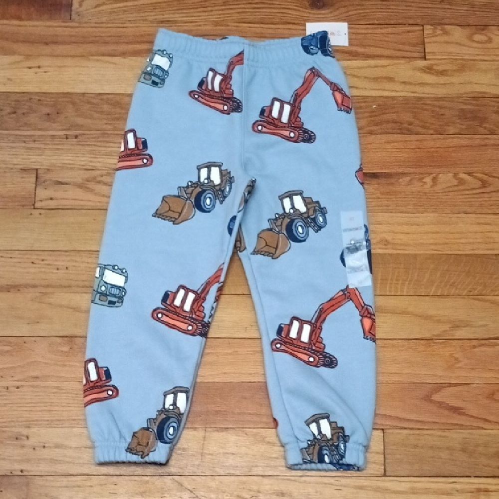 Garanimals Toddler Boys Blue Construction Vehicle Sweatpants sz 4T